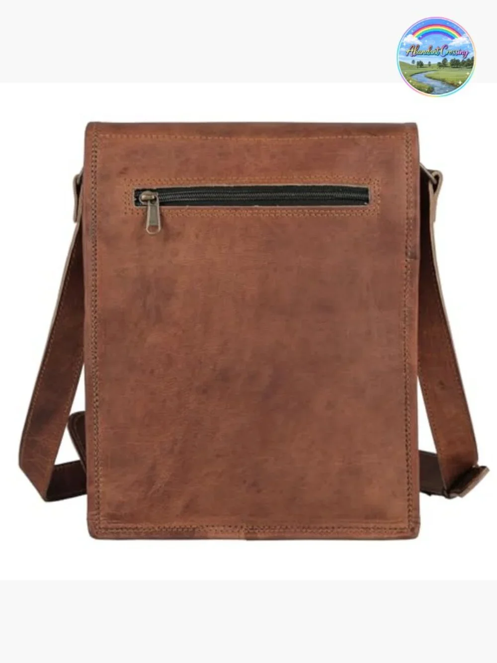 Full Grain Leather Messenger Satchel Bag 11